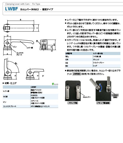 「カムレバー 固定タイプ ボルトと組 …