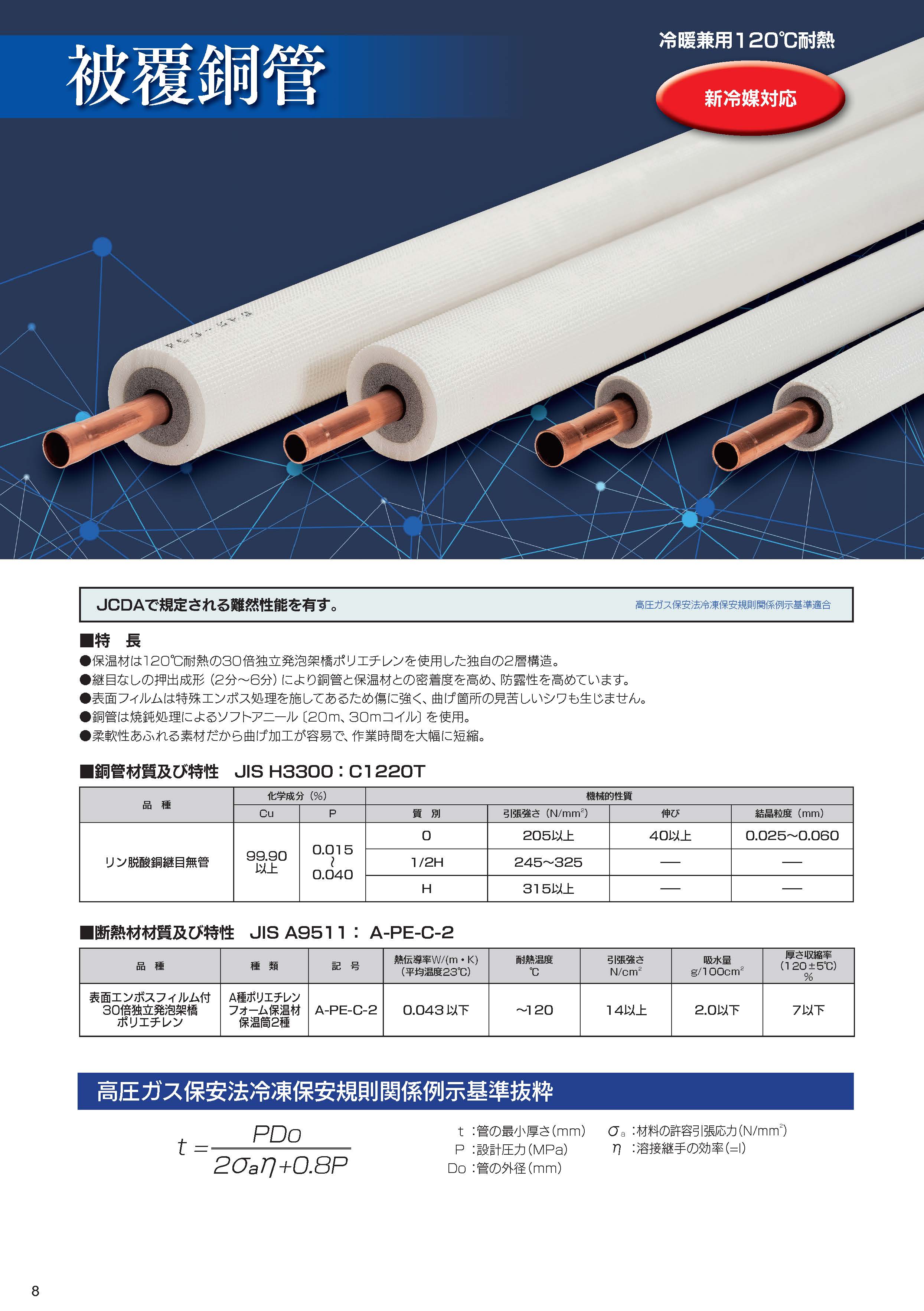 ツインダイア エアコン配管用被覆銅管 TD-3520-t10 3分5分 冷媒