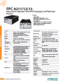 FPC-821X Series Datasheet 仕様書 ARBOR Technology | イプロスものづくり