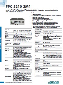 FPC-5210-2M4/2P4 Datasheet 仕様書 ARBOR Technology | イプロスものづくり