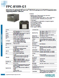 FPC-8109-G1 Datasheet 仕様書 ARBOR Technology | イプロスものづくり