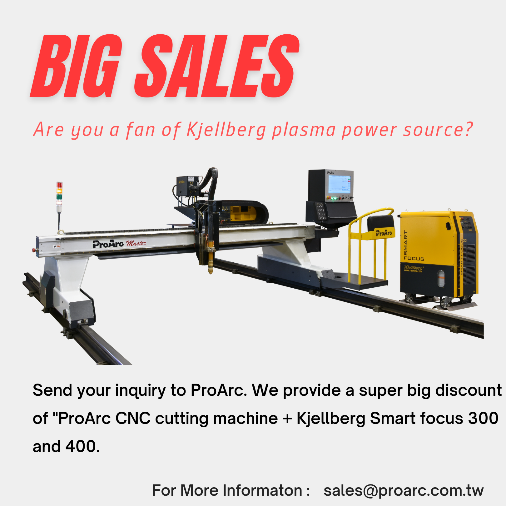 Big Sales Cutting machine + Kjellberg plasma ProArc株式会社 台湾 ニュース