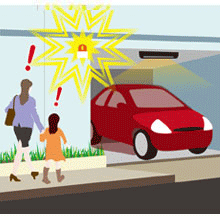 駐車場 店舗等の出入り口に最適 回転灯の光で車の出庫を歩行者にお知らせ 出庫警告用センサーのご提案です カタログ無料プレゼント 株式会社ホトロン ニュース イプロスものづくり