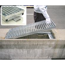 自由勾配側溝用簡易固定 ハードロックシステムグレーチング 宝機材 イプロスものづくり
