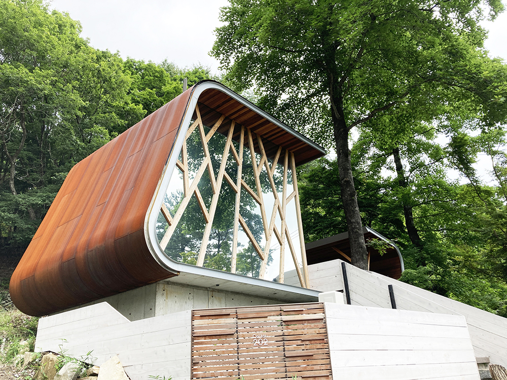 モダンな造園ミニマリストのドライガーデンのコルテン鋼の境界線