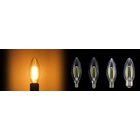 シャンデリア型フィラメントLEDランプは基板が見えない! 製品画像