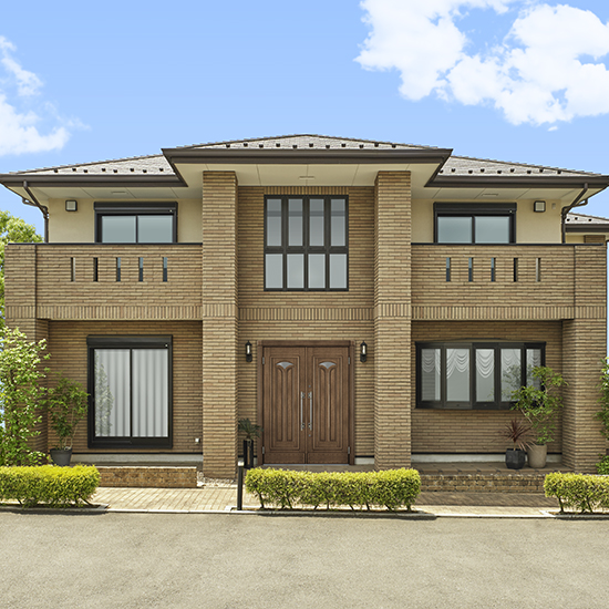 木製玄関ドア エンブレム 最高級天然木無垢材で風格のある意匠 阿部興業 イプロス都市まちづくり