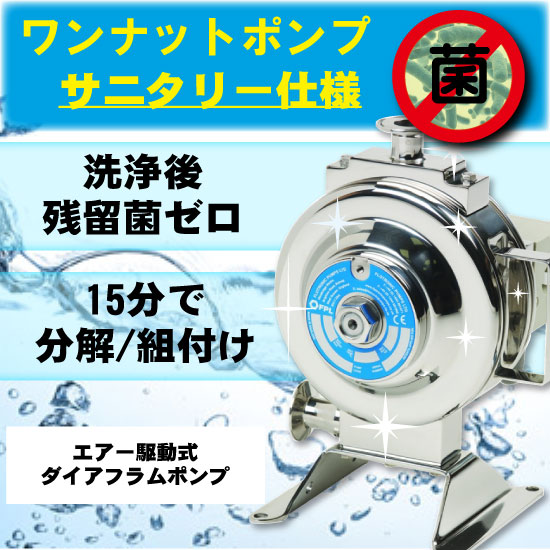 ナット1つで簡単分解 組立 サニタリータイプのダイアフラムポンプ 中央理化 イプロスものづくり