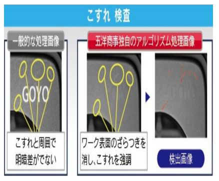 【高精度の外観検査】黒色梨地(ざらざら)の浅いキズ・こすれ検査 五洋商事 | イプロスものづくり