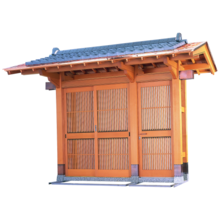 耐震性ユニット式本格和風門 数寄屋門 切妻2型 大林 イプロス都市まちづくり